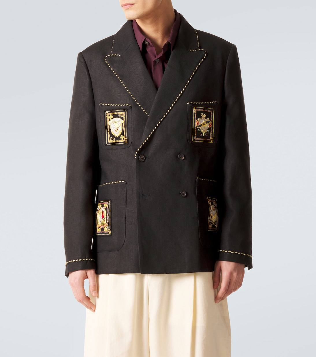 Bode - Bullion Card linen suit jacket