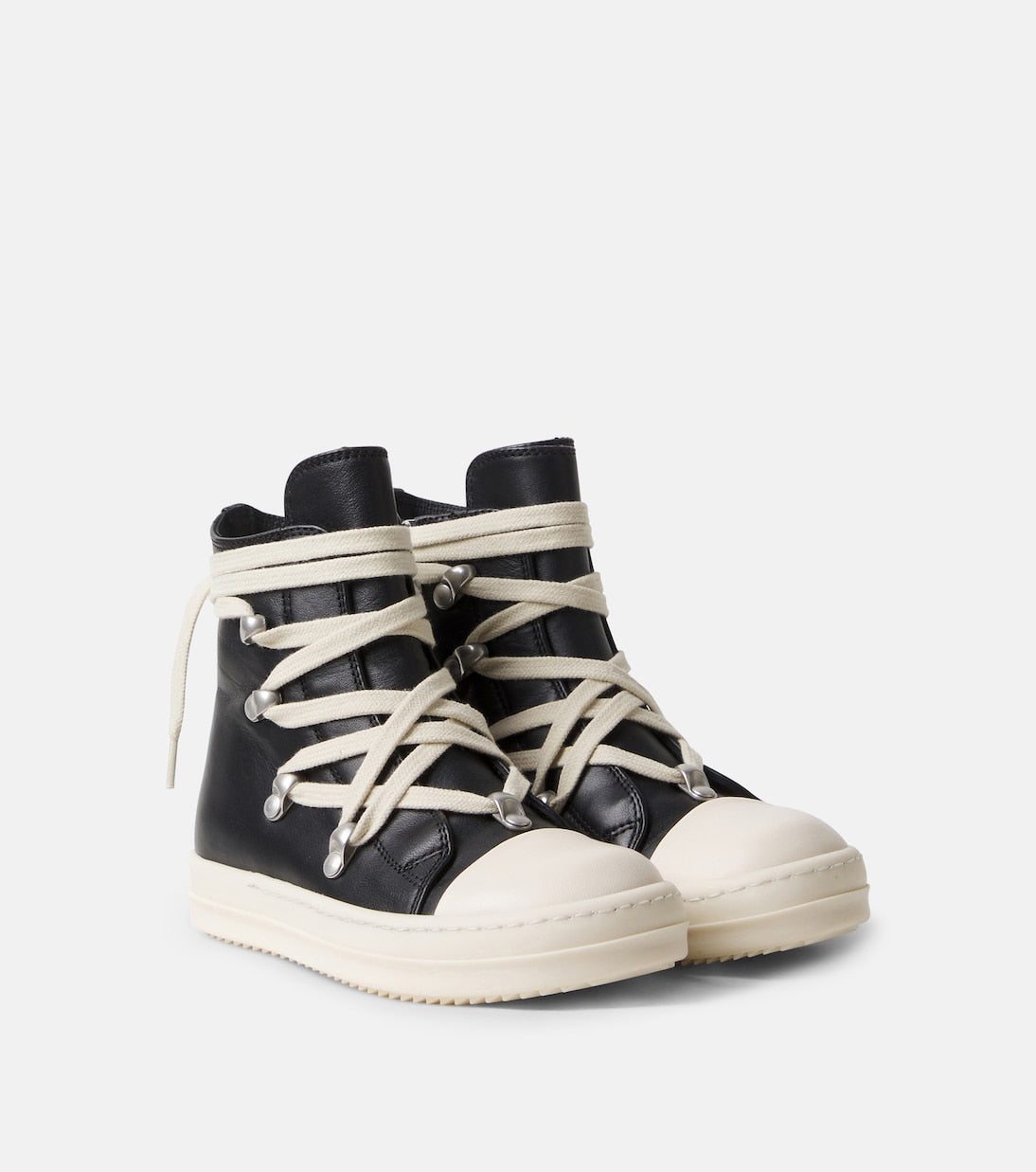 Rick Owens Kids - Hexalace leather sneakers