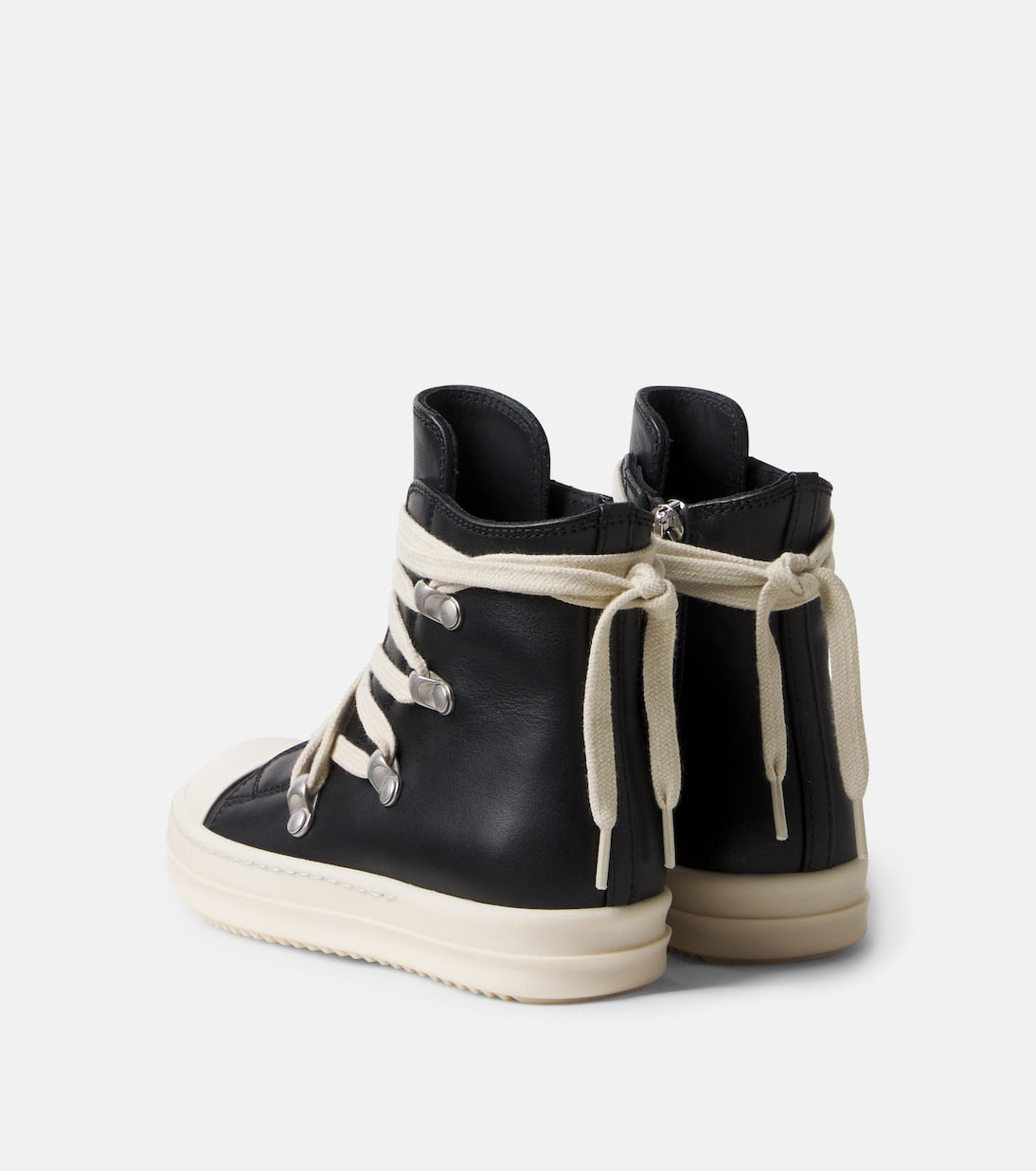Rick Owens Kids - Hexalace leather sneakers