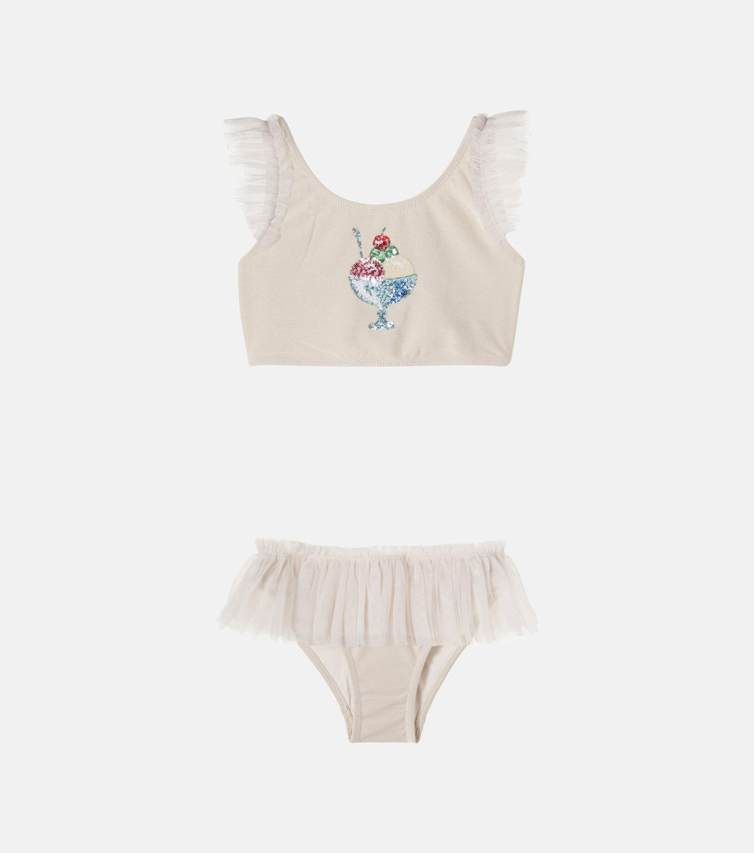 Konges Sløjd - Amandine sequined tulle-trimmed bikini