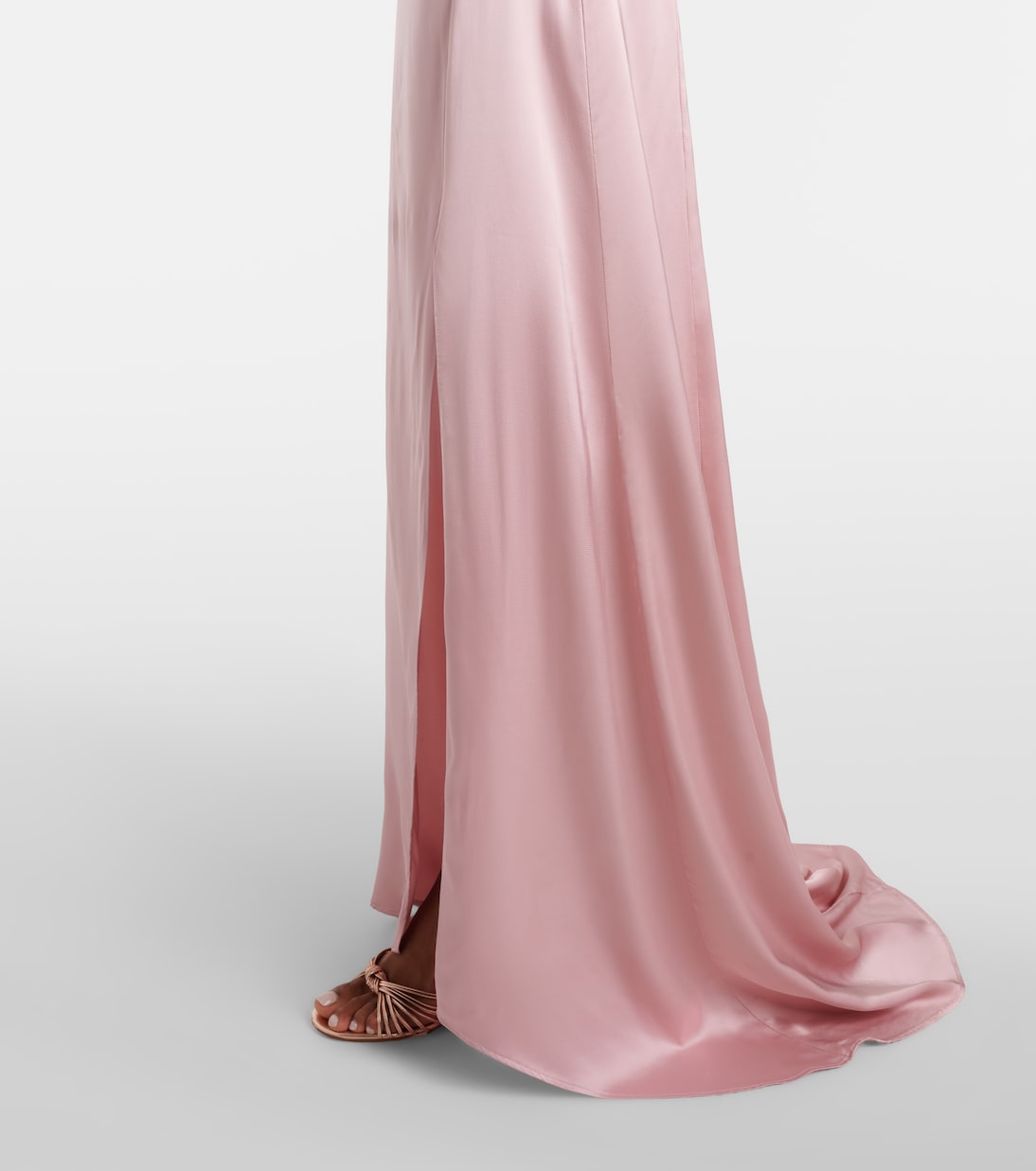Blumarine - Appliqué satin gown