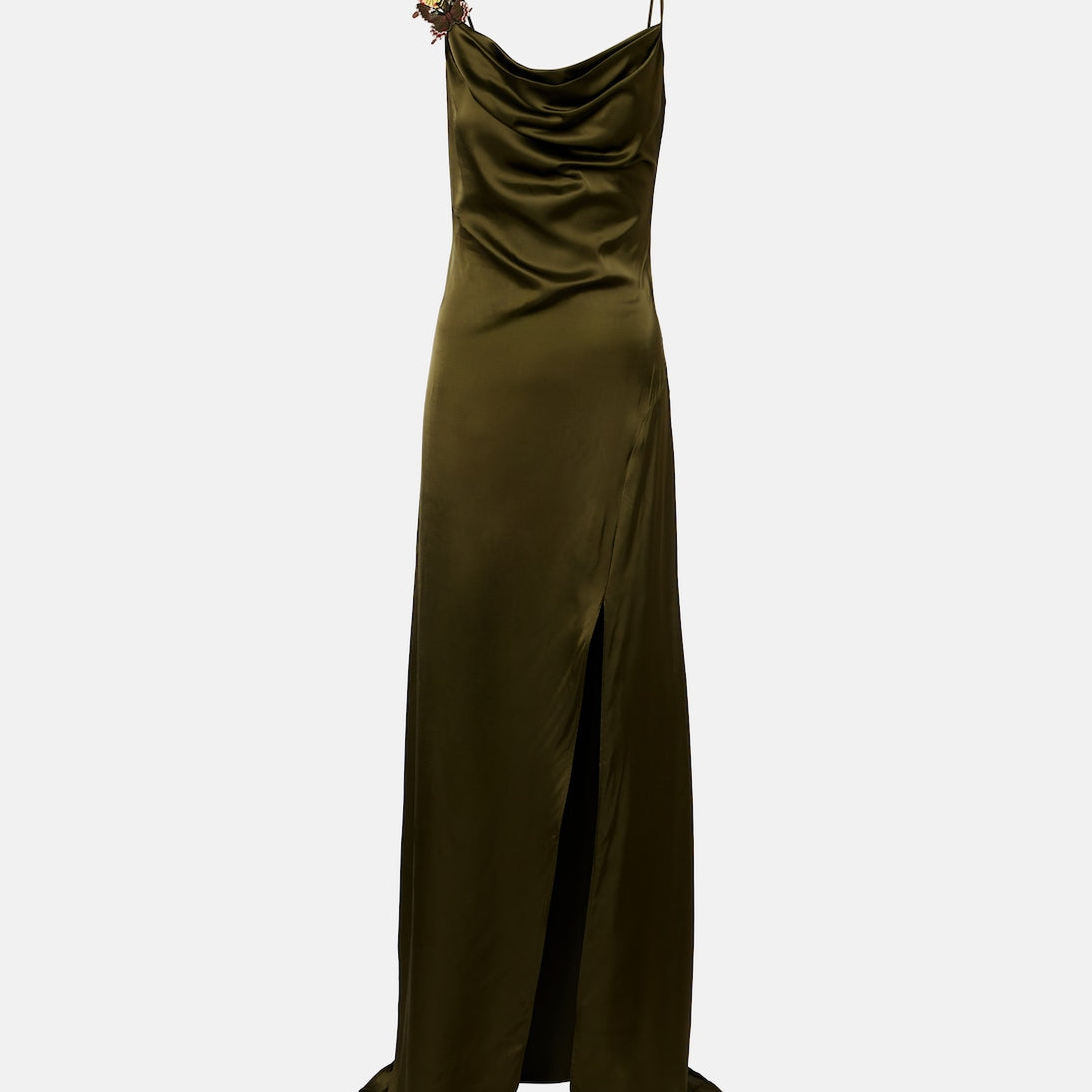 Blumarine - Appliqué satin gown