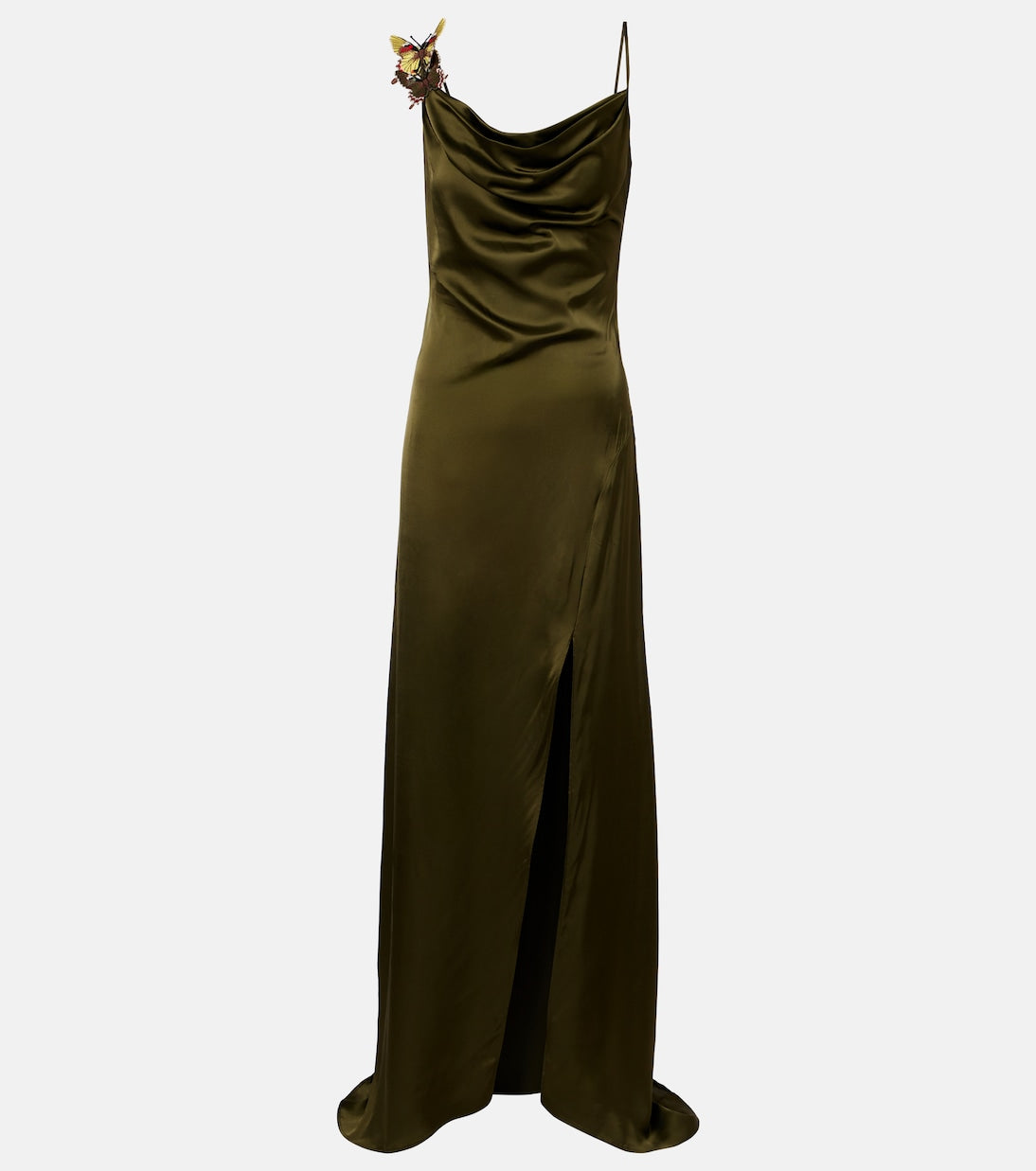 Blumarine - Appliqué satin gown