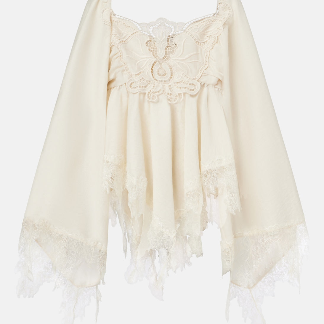 Blumarine - Embroidered lace-trimmed blouse