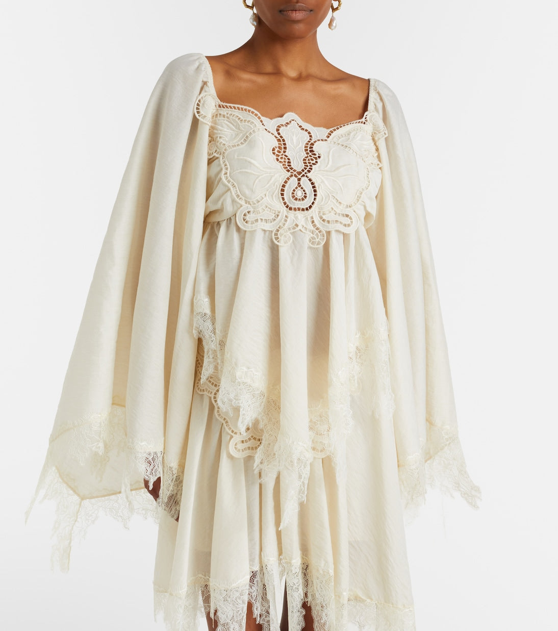 Blumarine - Embroidered lace-trimmed blouse