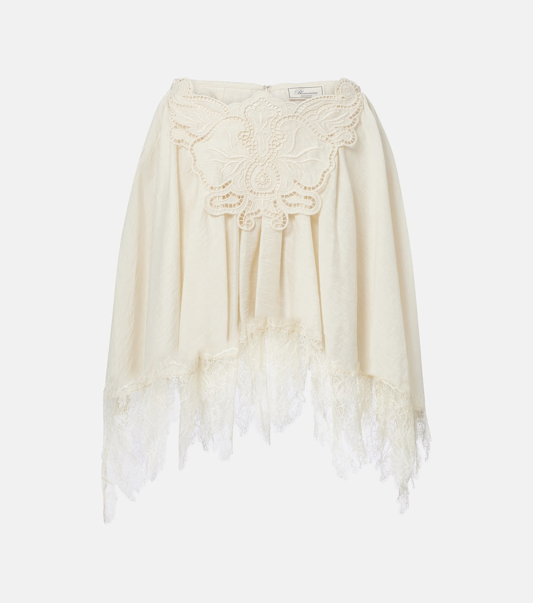 Blumarine - Embroidered lace-trimmed miniskirt