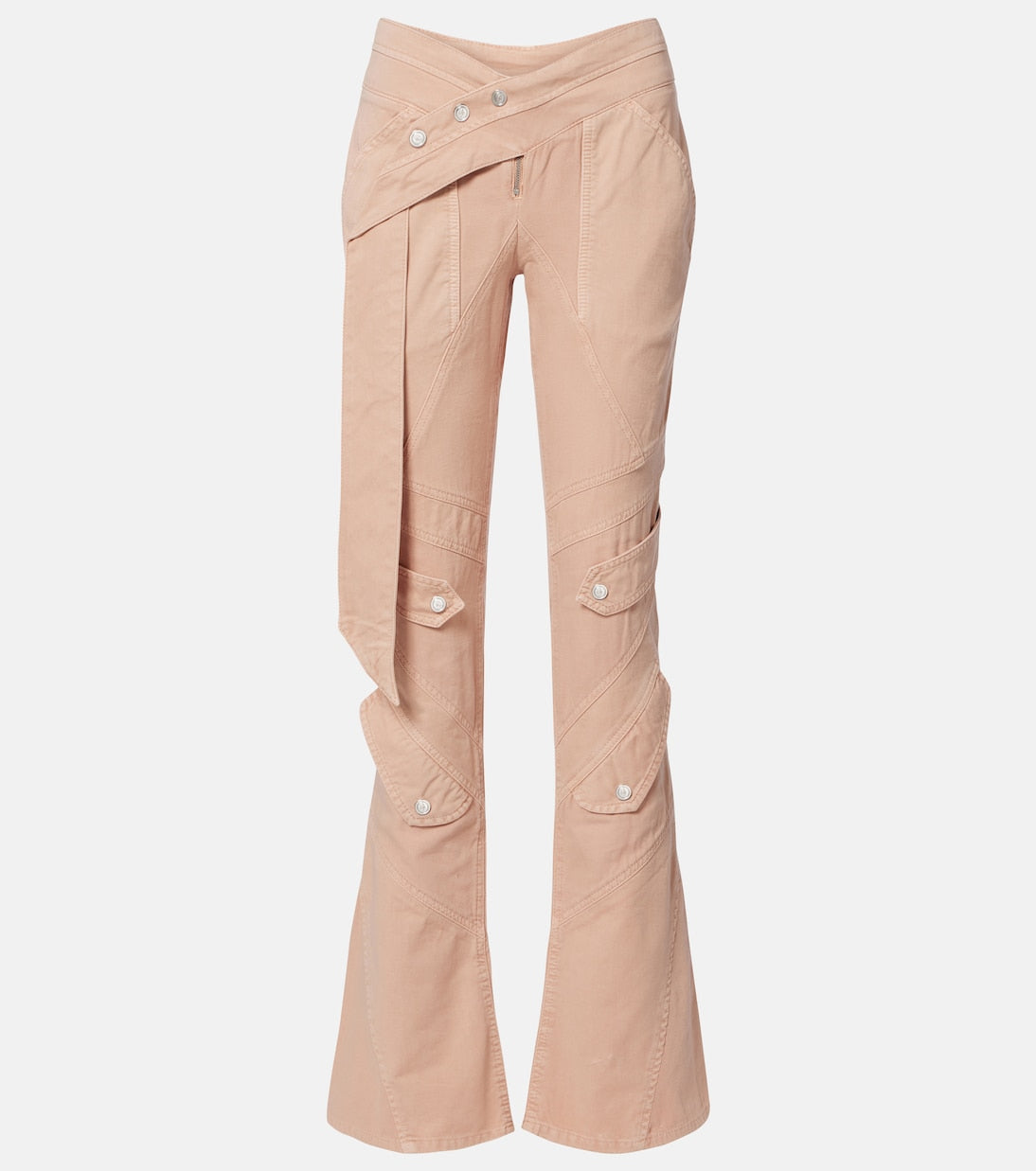 Blumarine - Cotton canvas flared pants