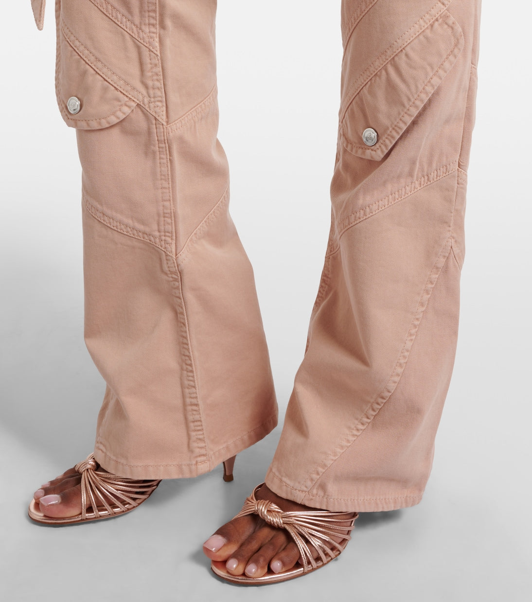Blumarine - Cotton canvas flared pants