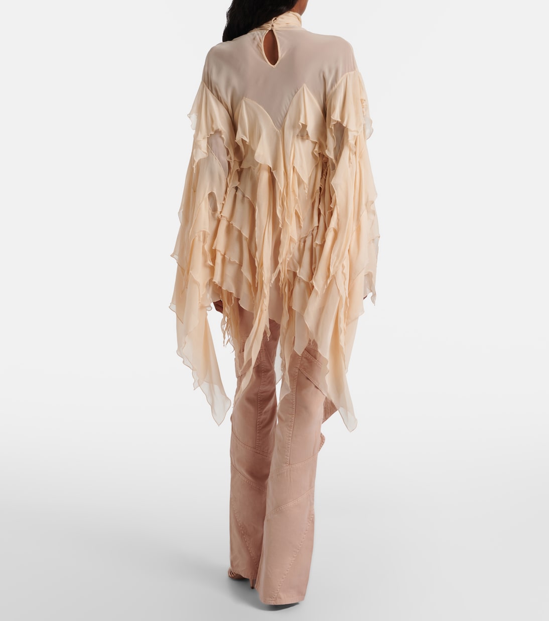 Blumarine - Cotton canvas flared pants