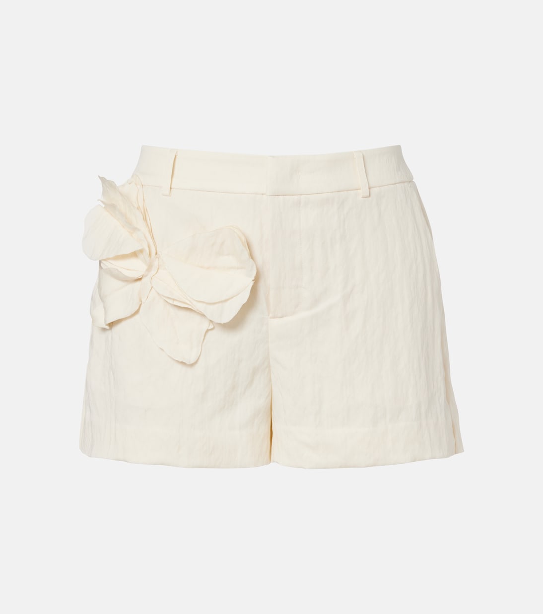 Blumarine - Appliqué gabardine shorts