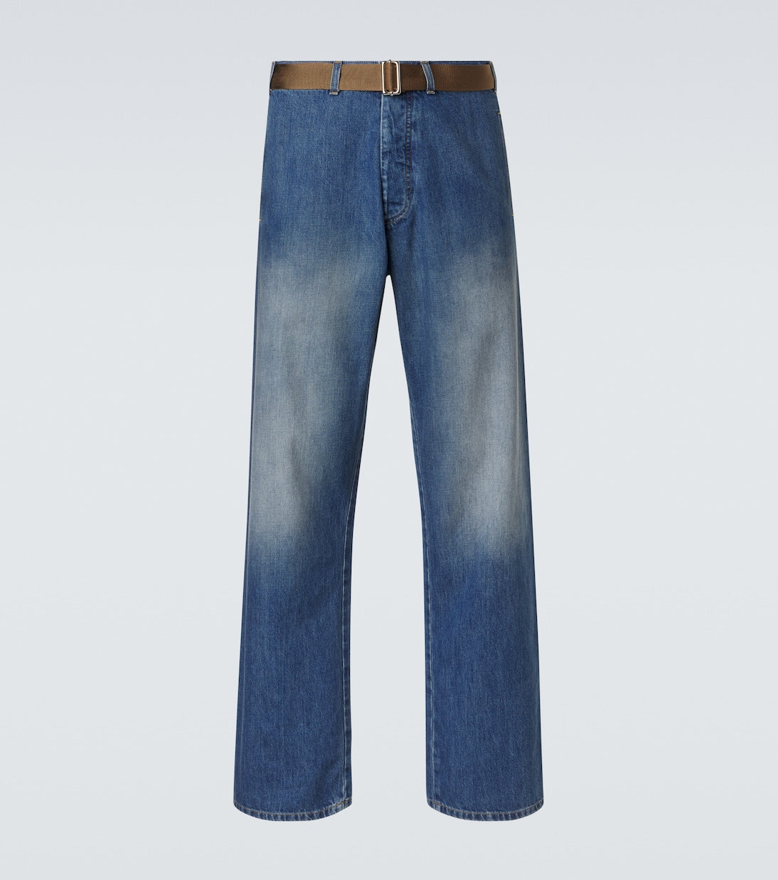 Plan C - Belted straight jeans