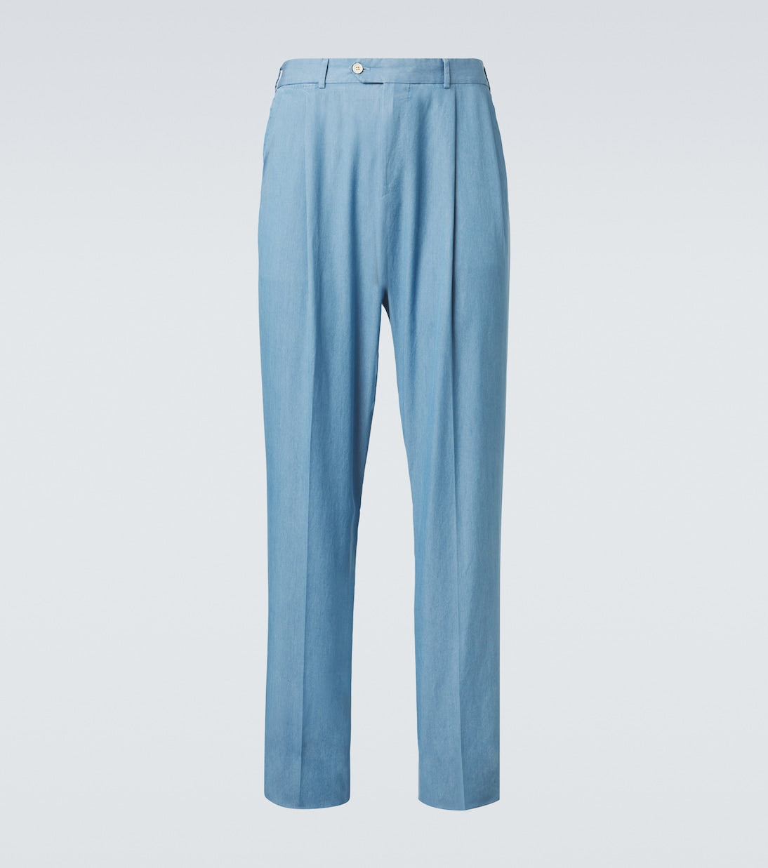 Dunhill - Pleated straight cotton suit pants