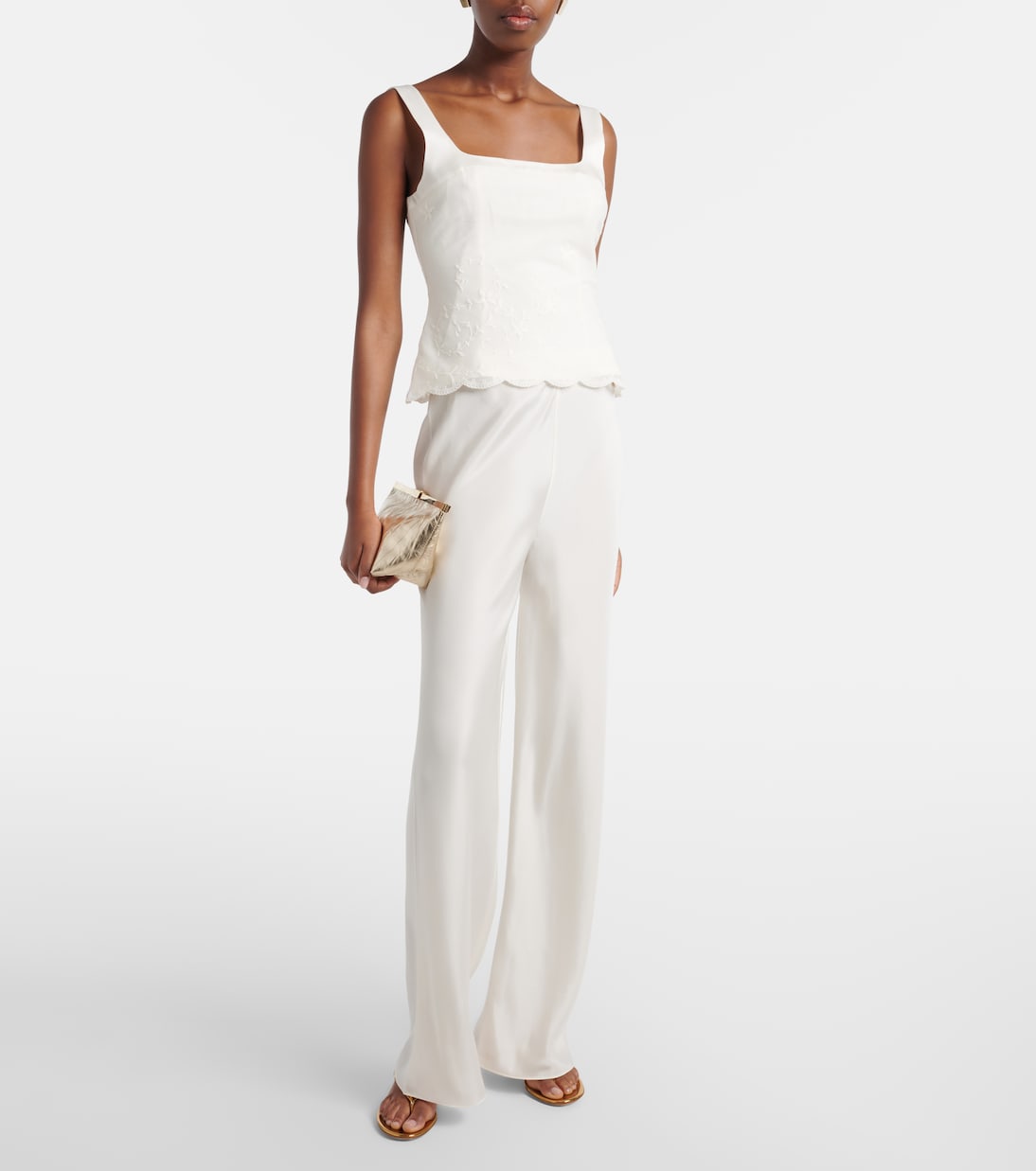Posse - Cove silk-blend straight pants