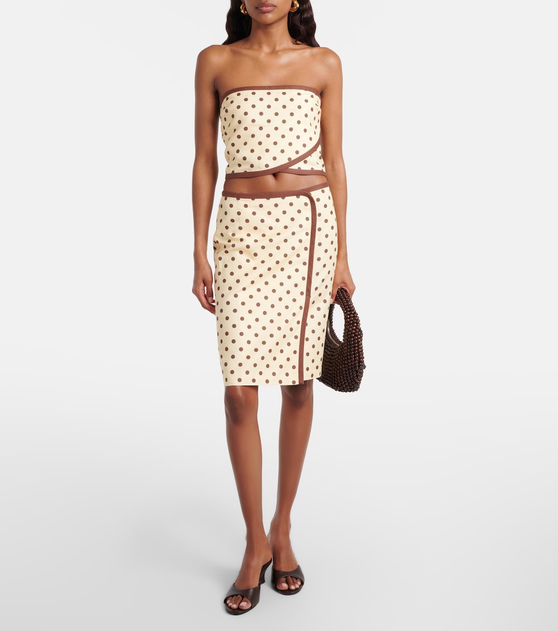 Posse - Bowie linen and cotton wrap skirt