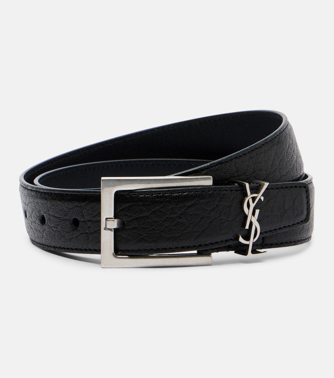 Saint Laurent - Cassandre leather belt
