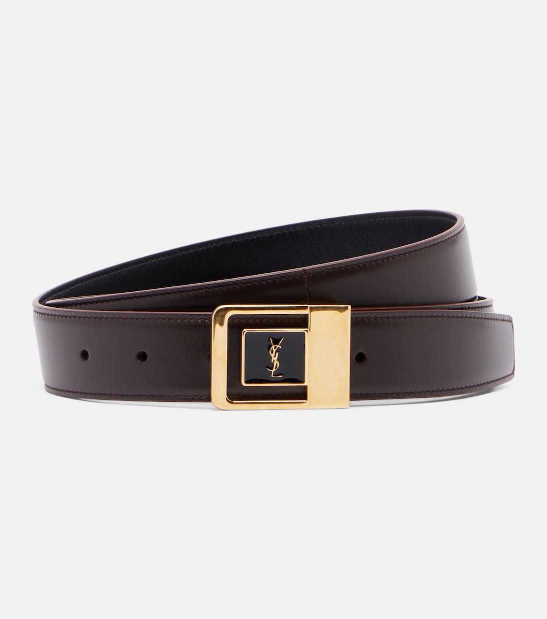 Saint Laurent - Cassandre leather belt