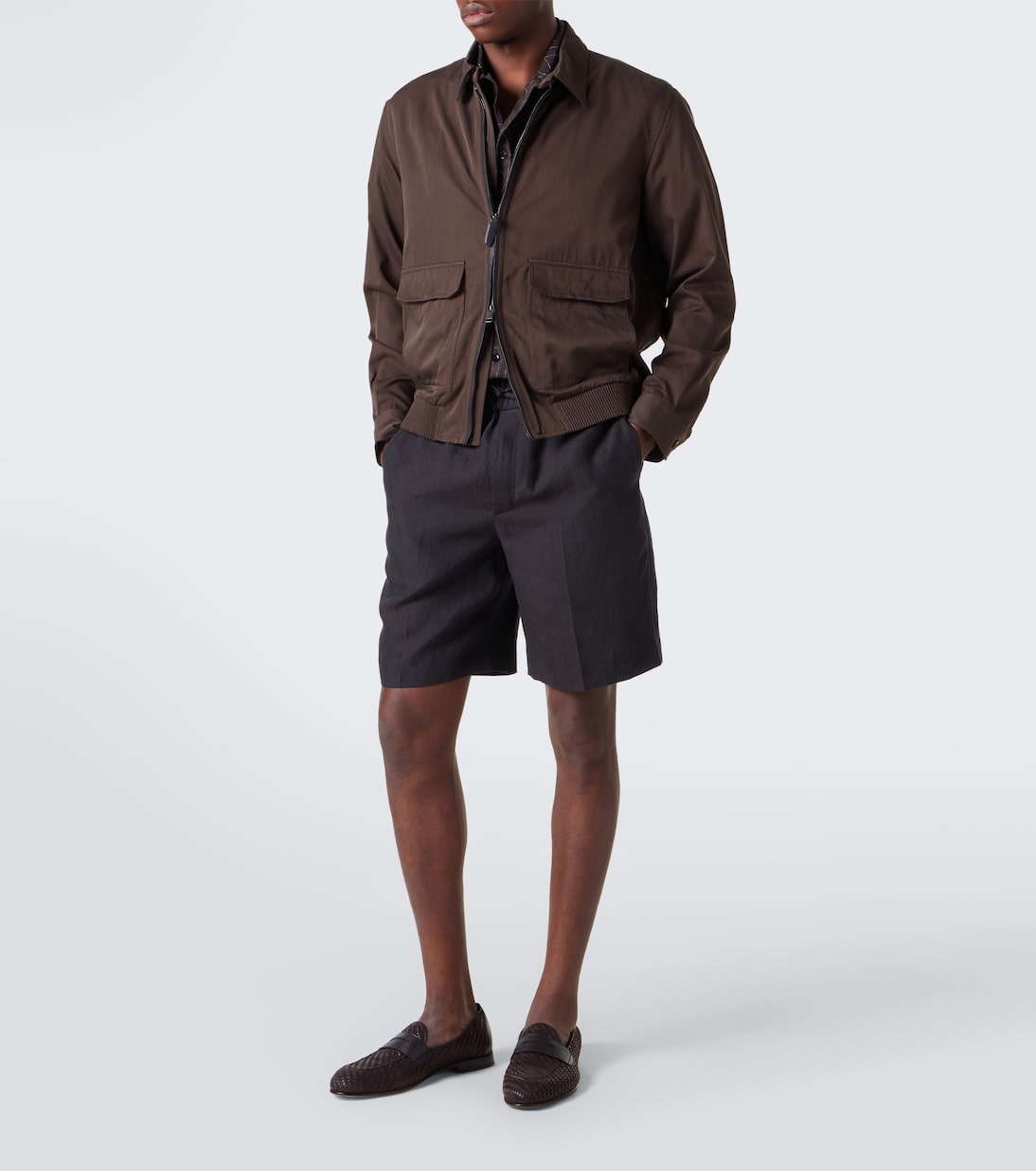 Brioni - Appia leather and suede penny loafers