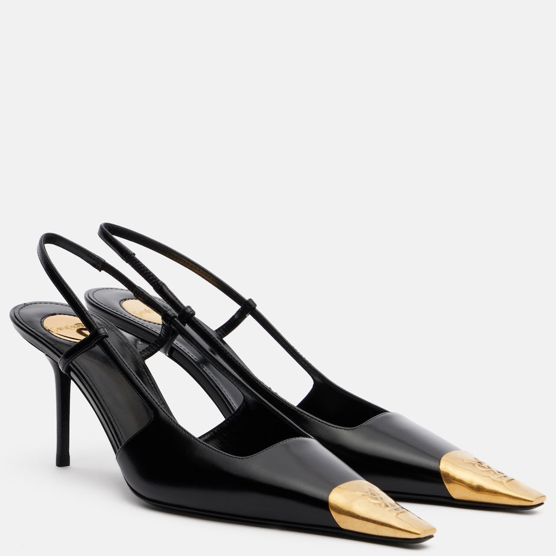 Saint Laurent - Jeanne 75 leather slingback pumps