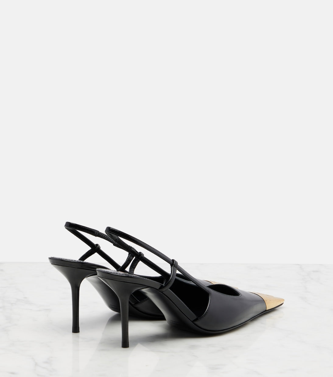 Saint Laurent - Jeanne 75 leather slingback pumps