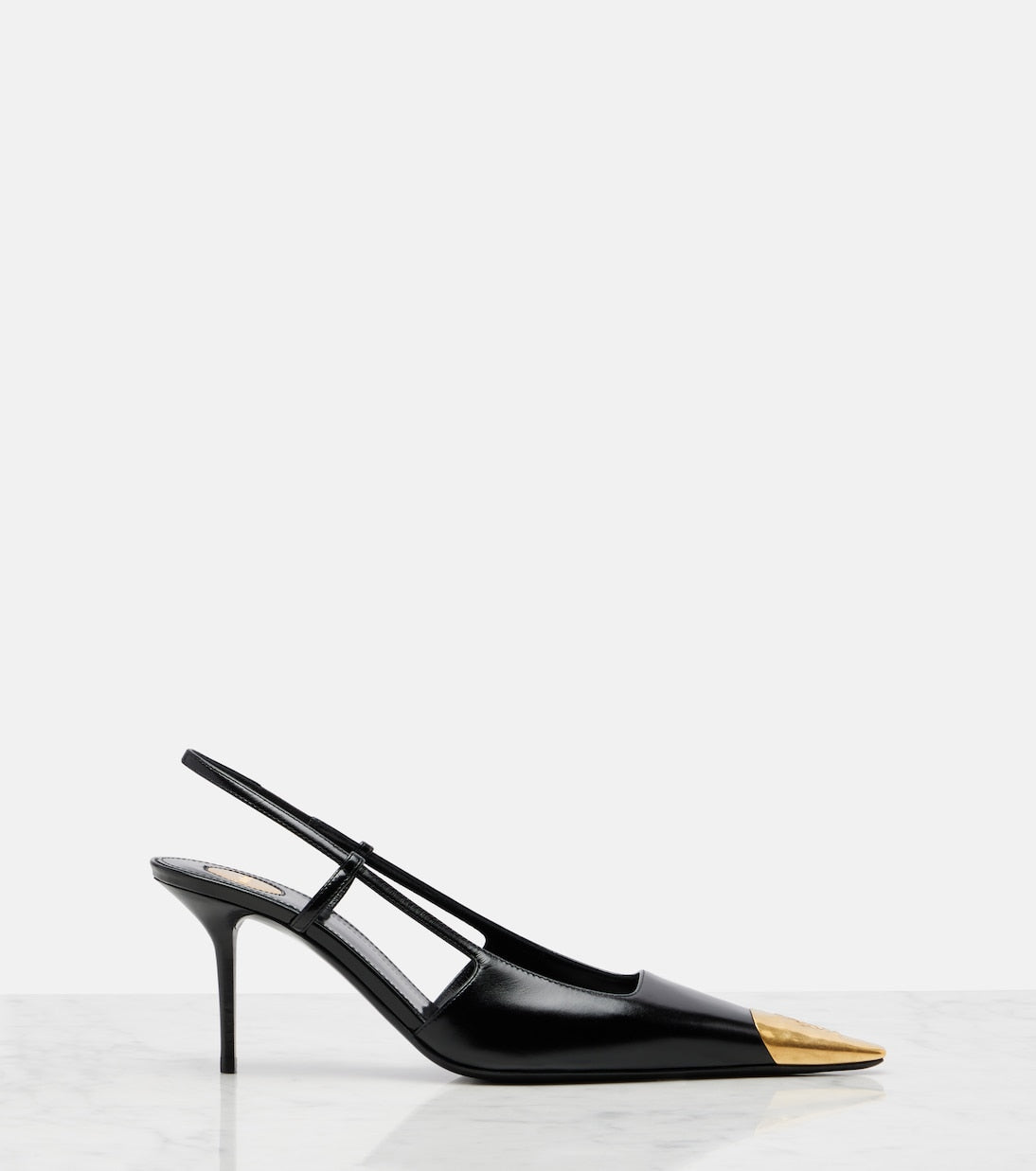 Saint Laurent - Jeanne 75 leather slingback pumps