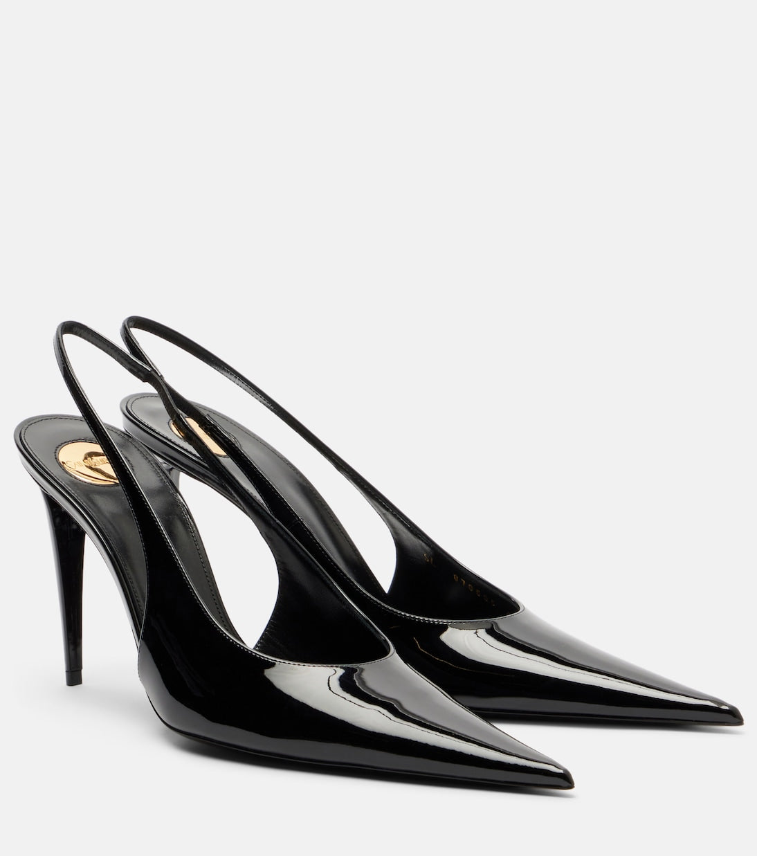 Saint Laurent - Guermantes 95 patent leather slingback pumps