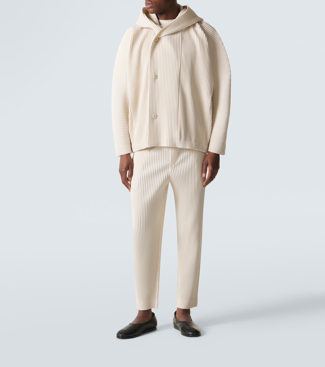 Homme Plissé Issey Miyake - Monthly Colors: March pleated double-breasted cardigan