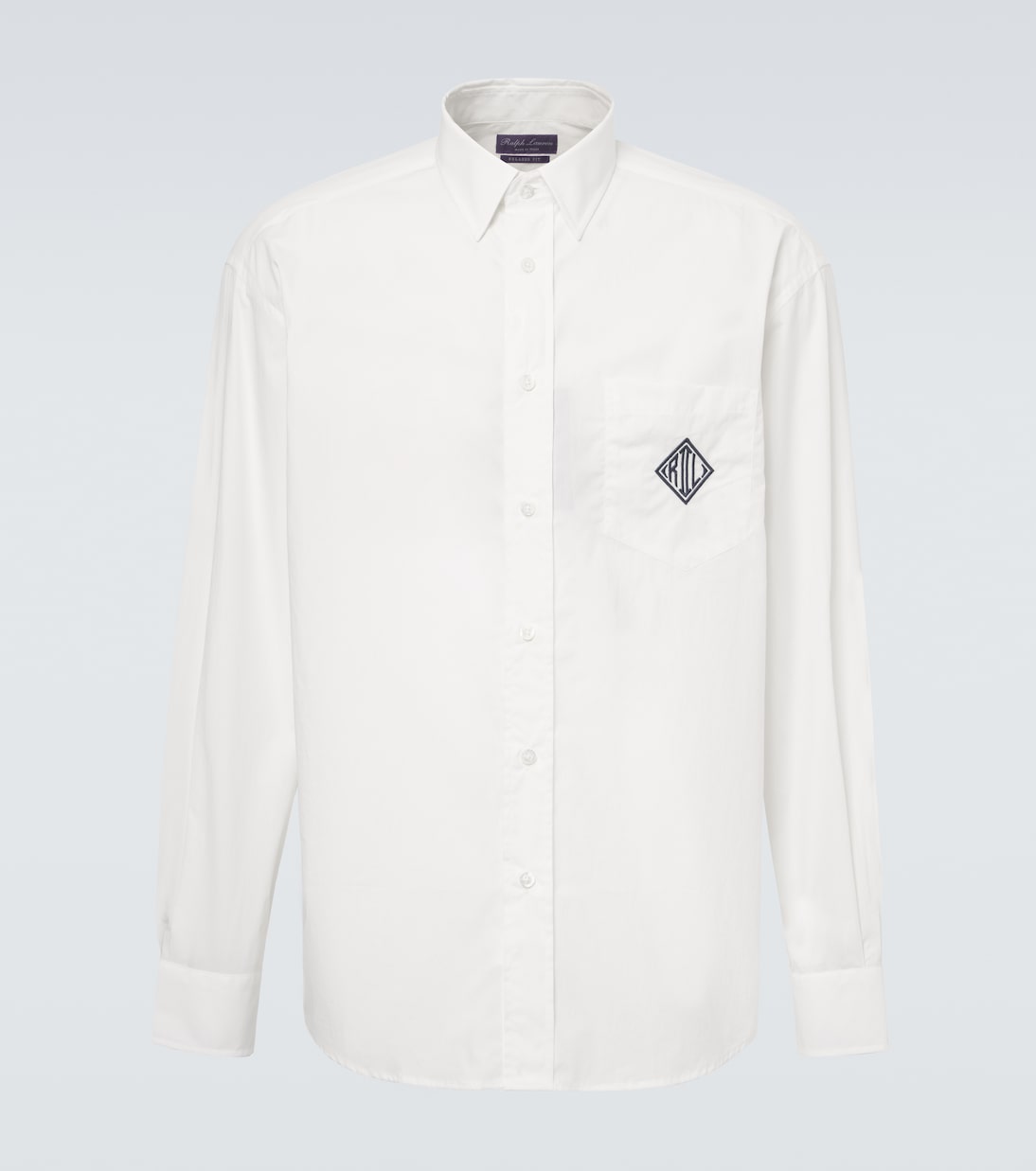 Ralph Lauren Purple Label - Embroidered cotton poplin shirt