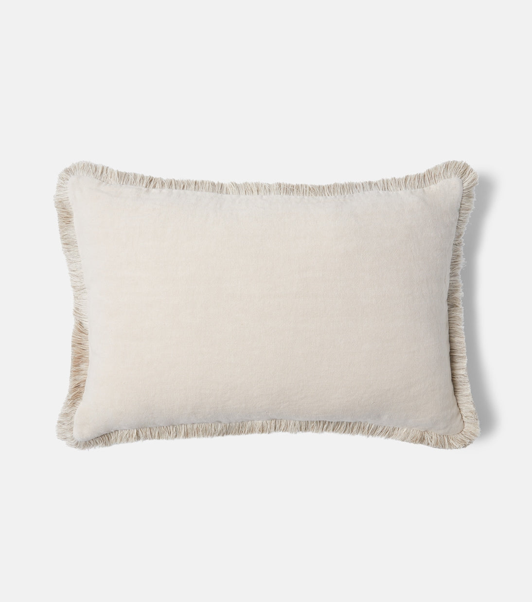 Once Milano - Fringed linen cushion
