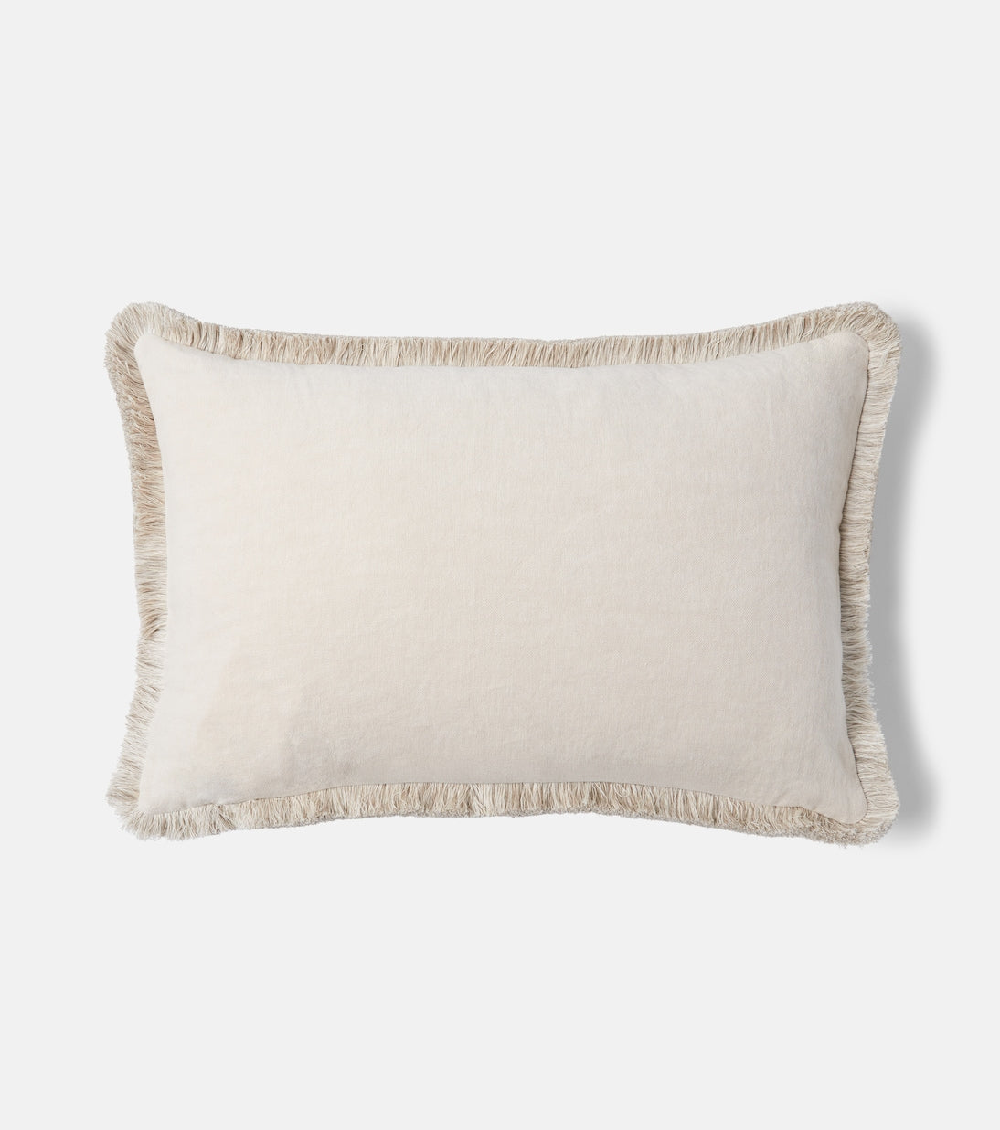 Once Milano - Fringed linen cushion
