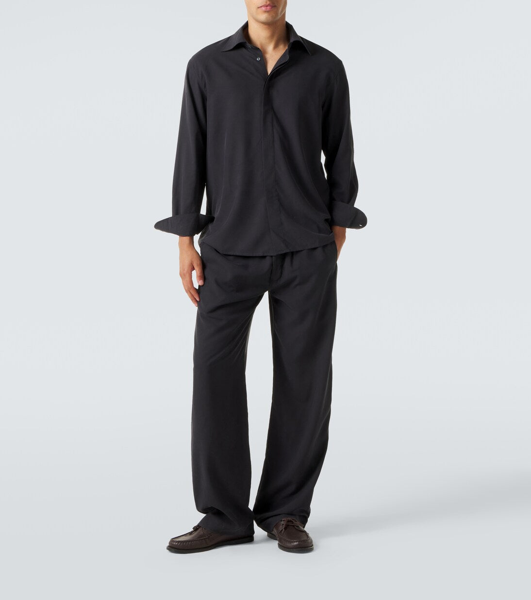 Saman Amel - Alio silk straight pants
