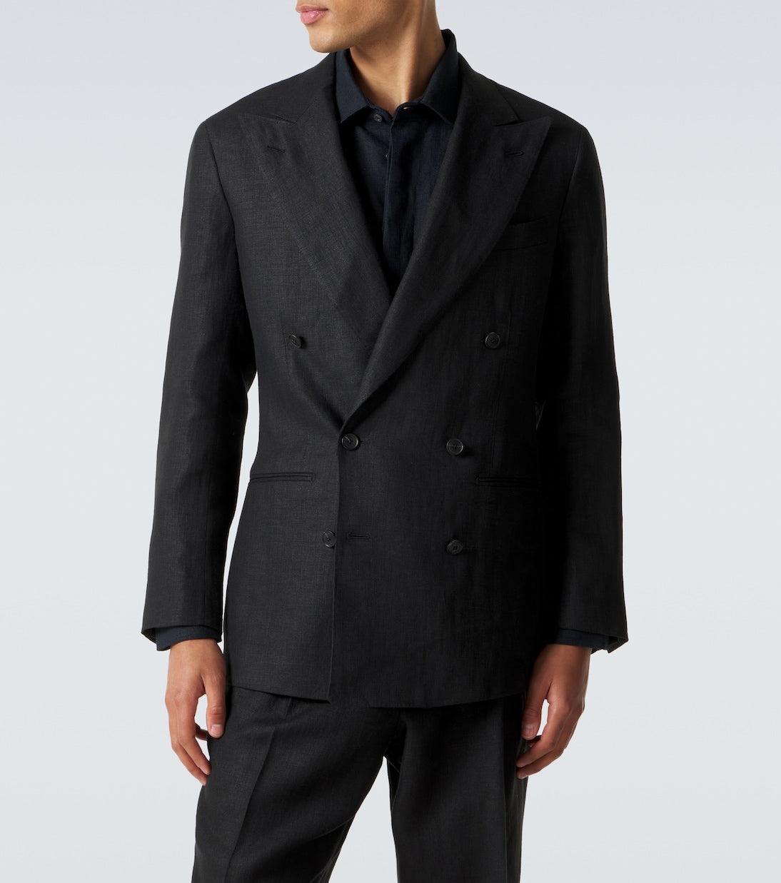 Saman Amel - Double-breasted linen suit