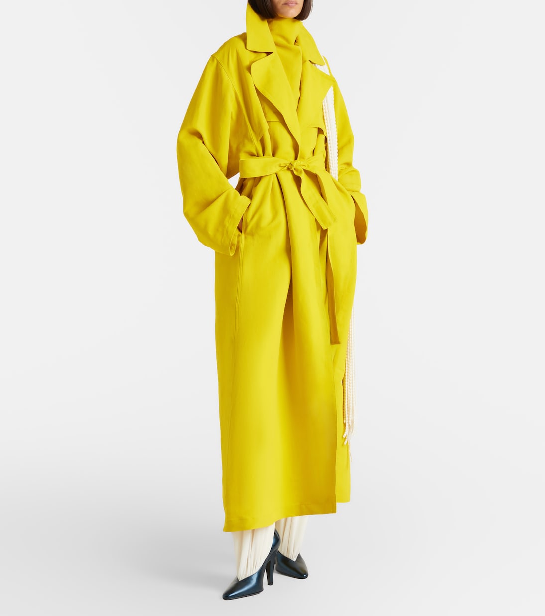 Alaïa - Oversized poplin trench coat