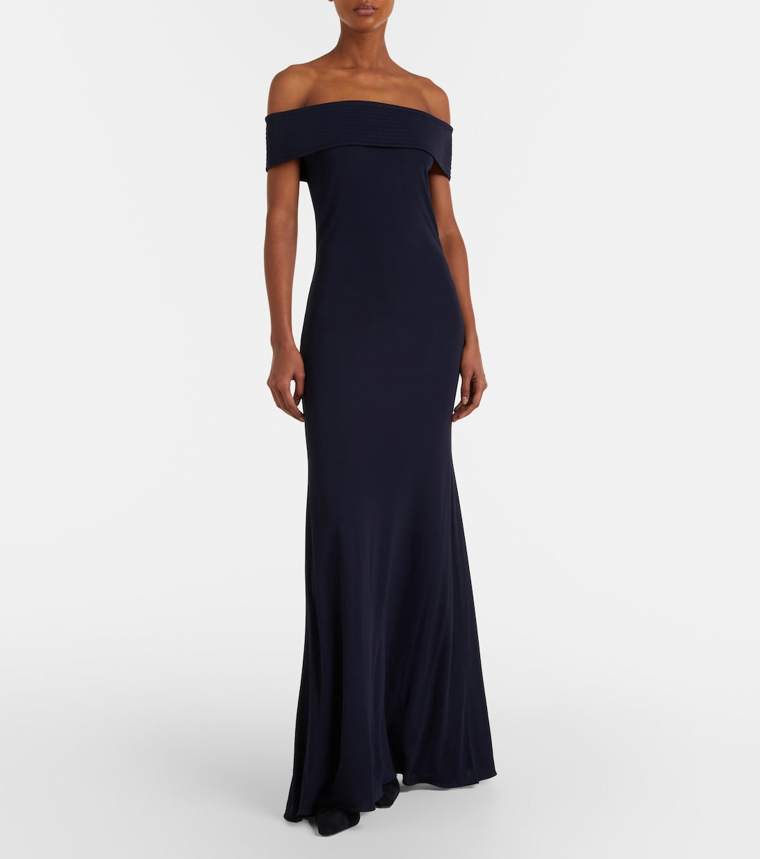 Alaïa - Off-shoulder jersey maxi dress