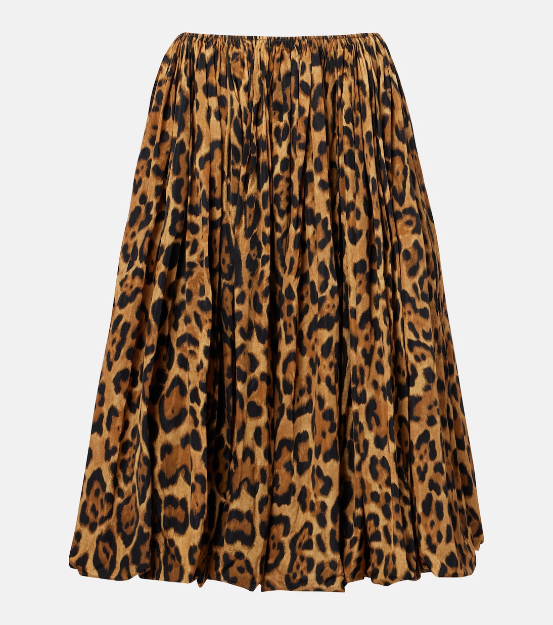 Alaïa - Leopard-print taffeta midi skirt