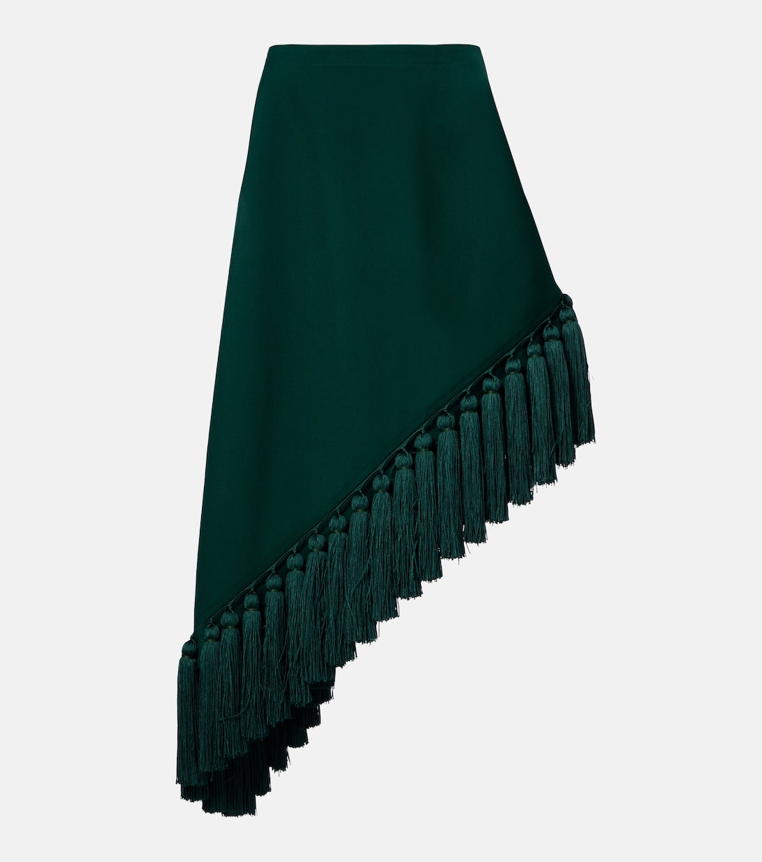 Alaïa - Asymmetric wool gabardine midi skirt