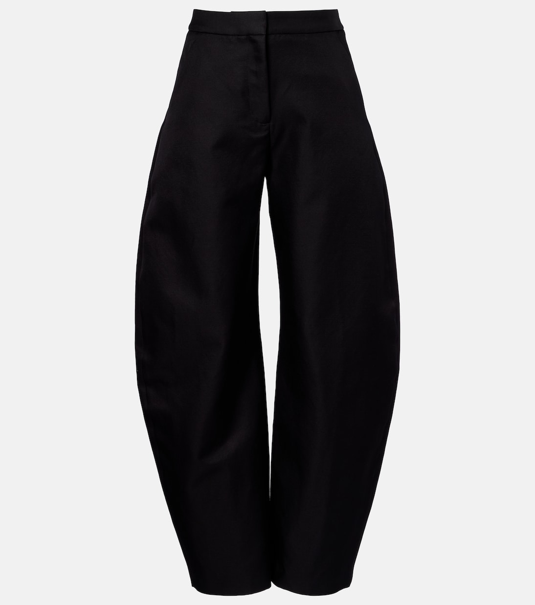 Alaïa - Wool and silk barrel-leg pants