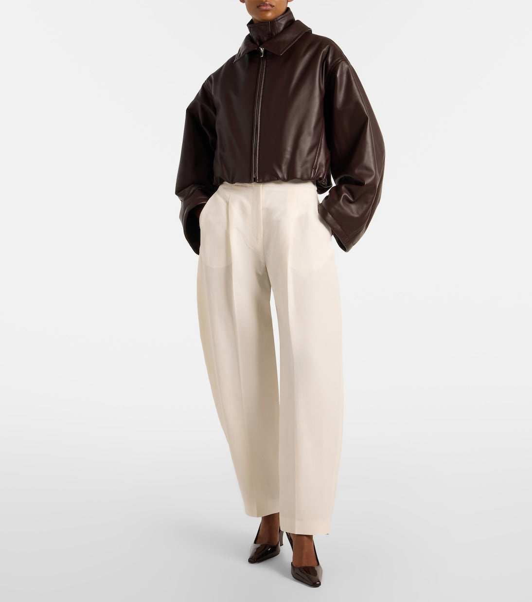 Alaïa - Poplin barrel-leg pants