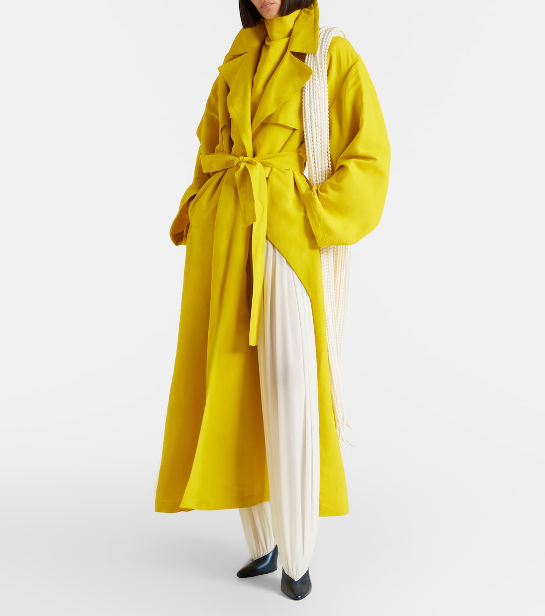 Alaïa - Silk-blend wide-leg pants