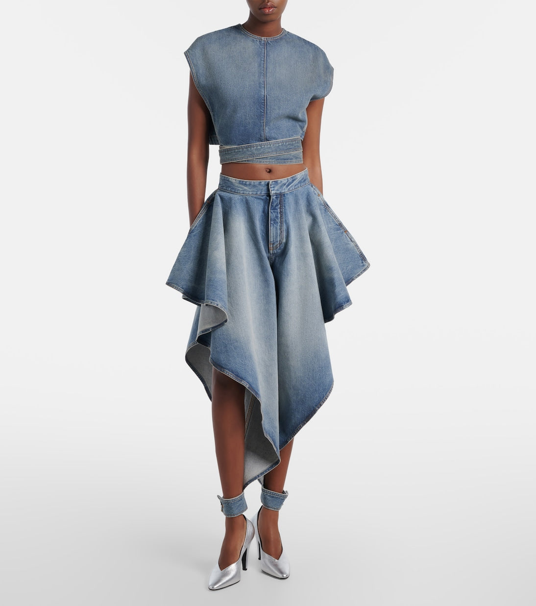 Alaïa - Draped tapered jeans