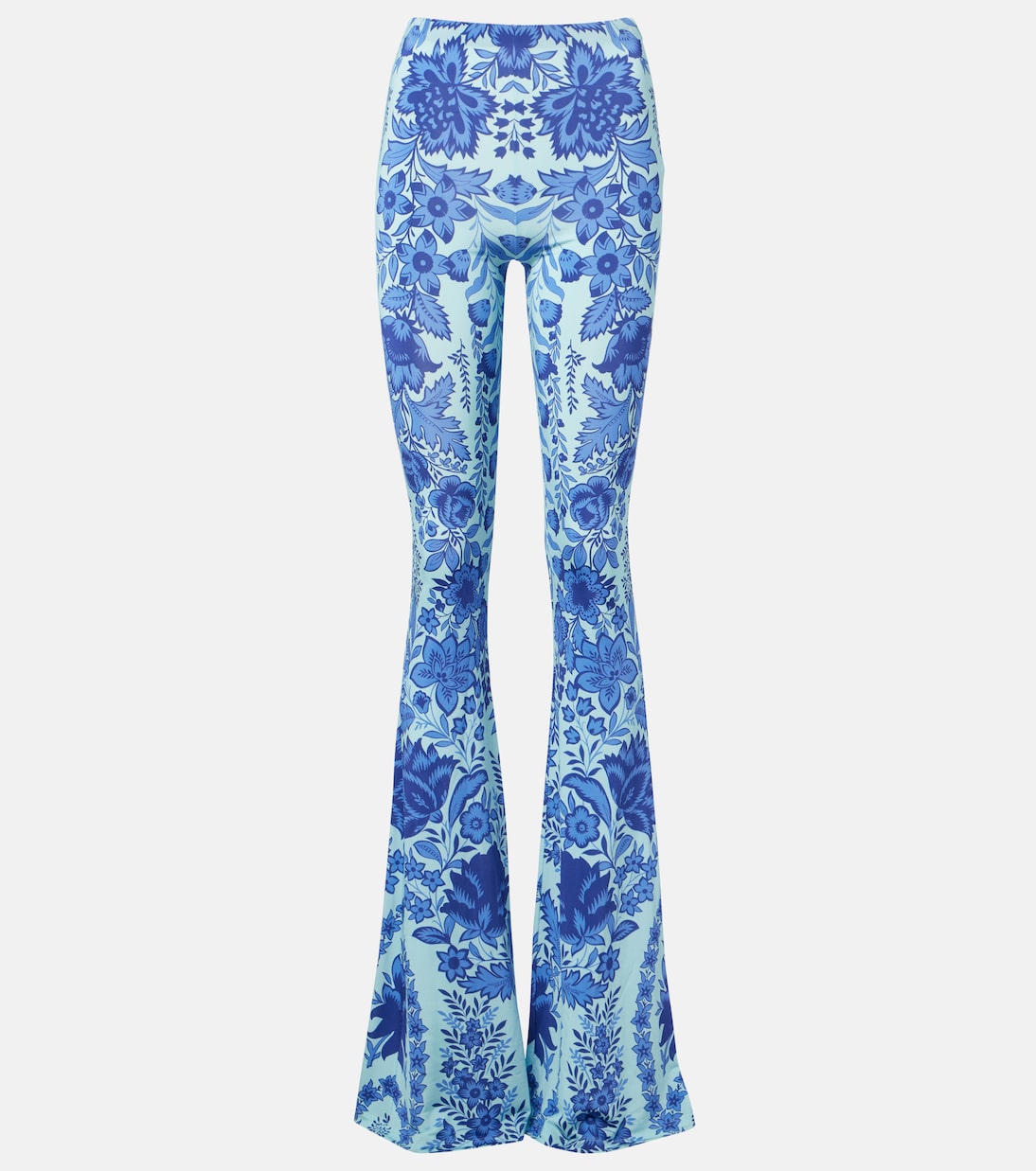 Etro - Printed jersey flared leggings