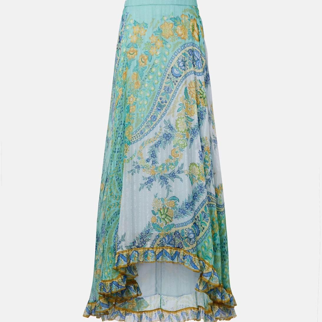 Etro - Floral asymmetric silk maxi skirt