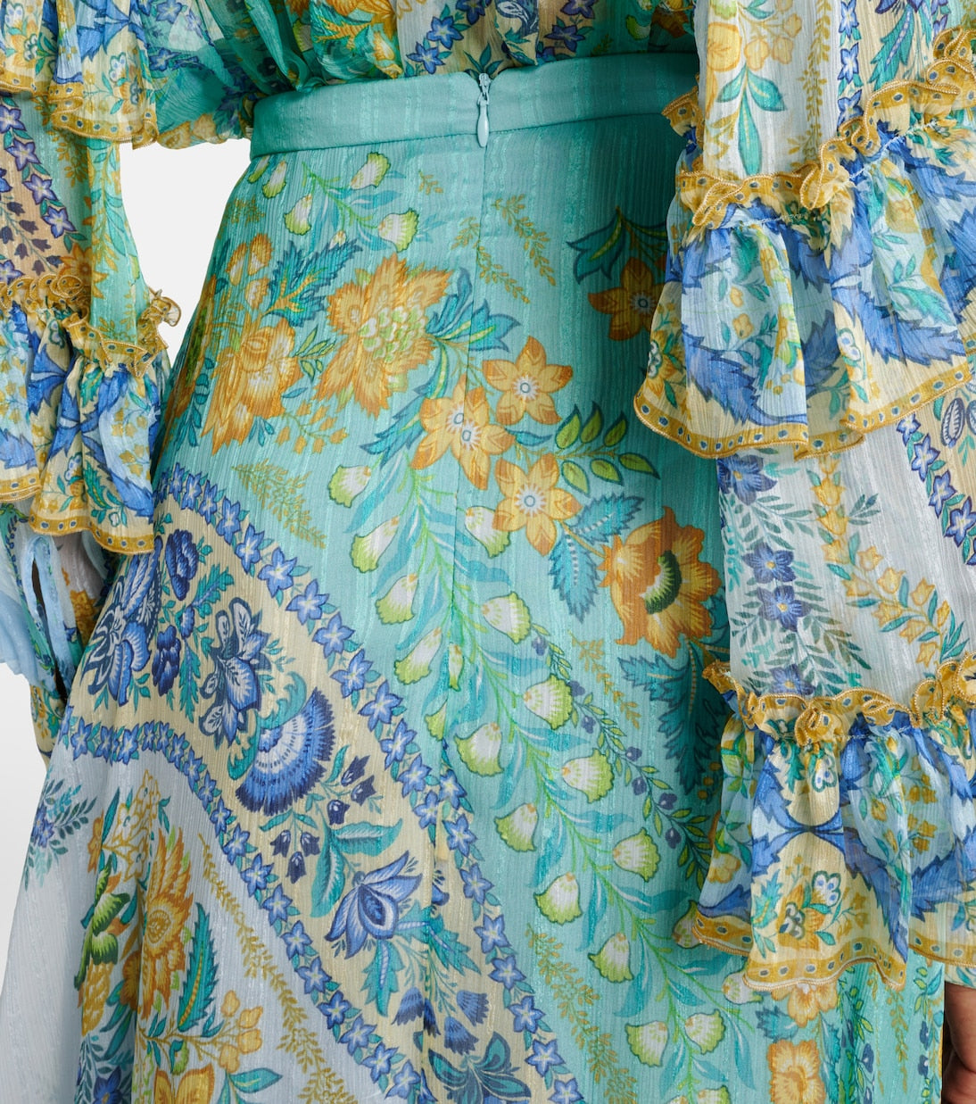 Etro - Floral asymmetric silk maxi skirt