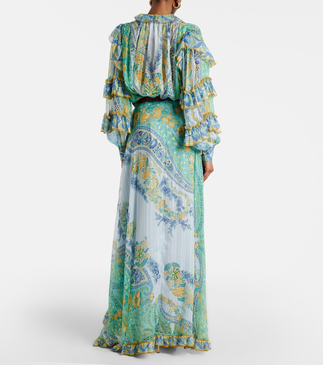 Etro - Floral asymmetric silk maxi skirt