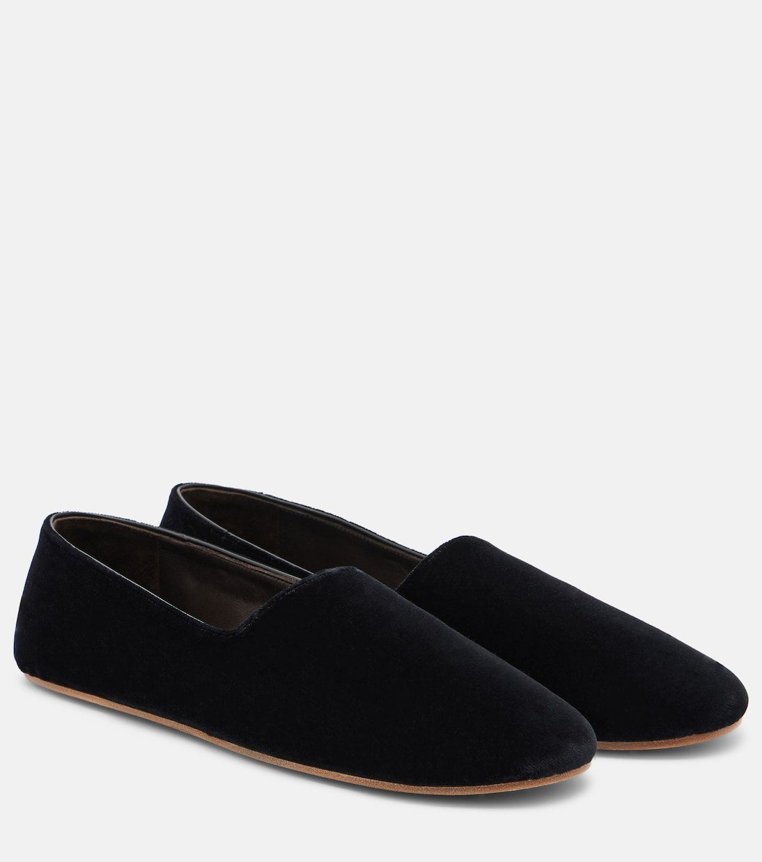 The Row - Ponti velvet slip-on shoes