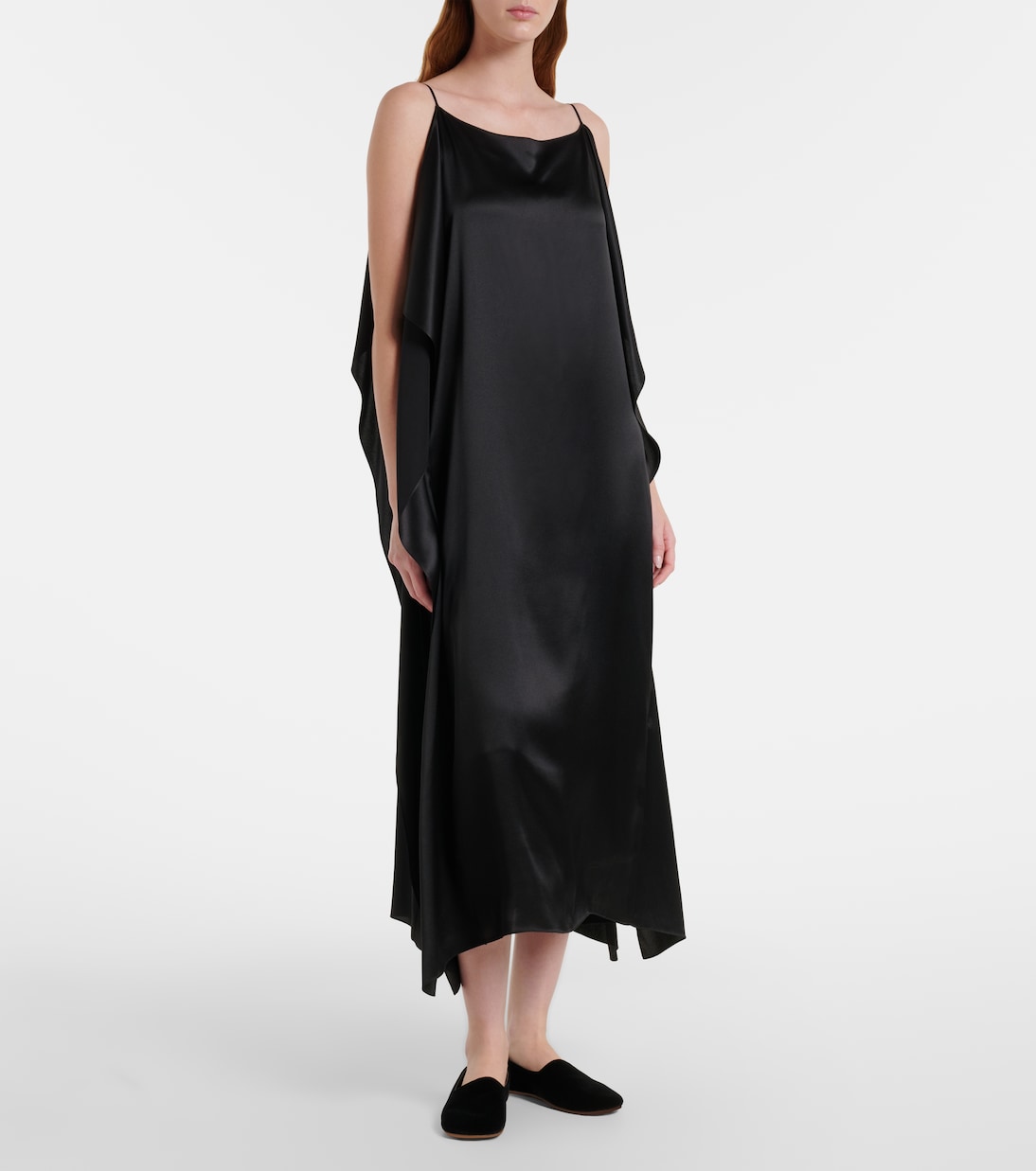 The Row - Ponti velvet slip-on shoes