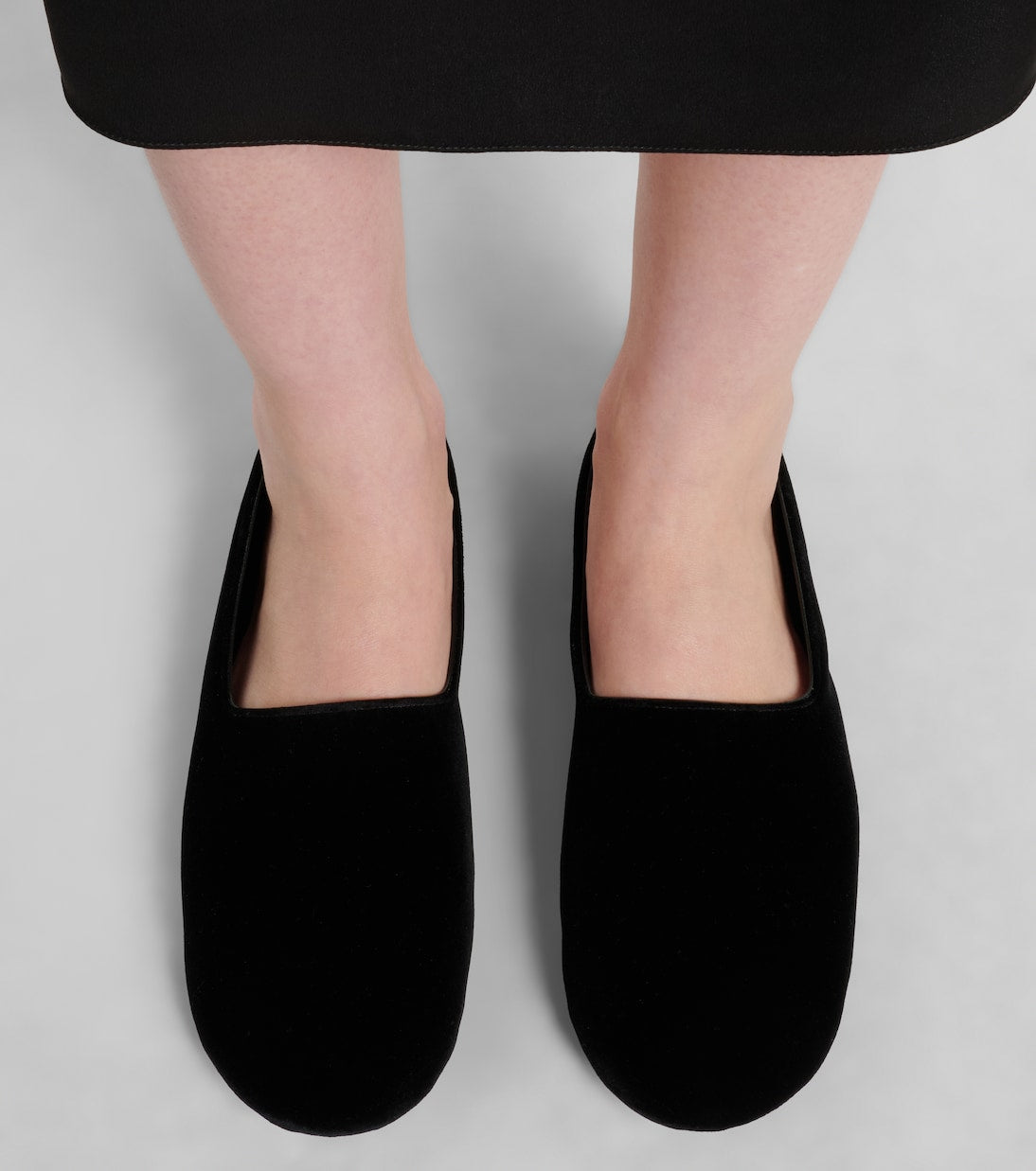 The Row - Ponti velvet slip-on shoes