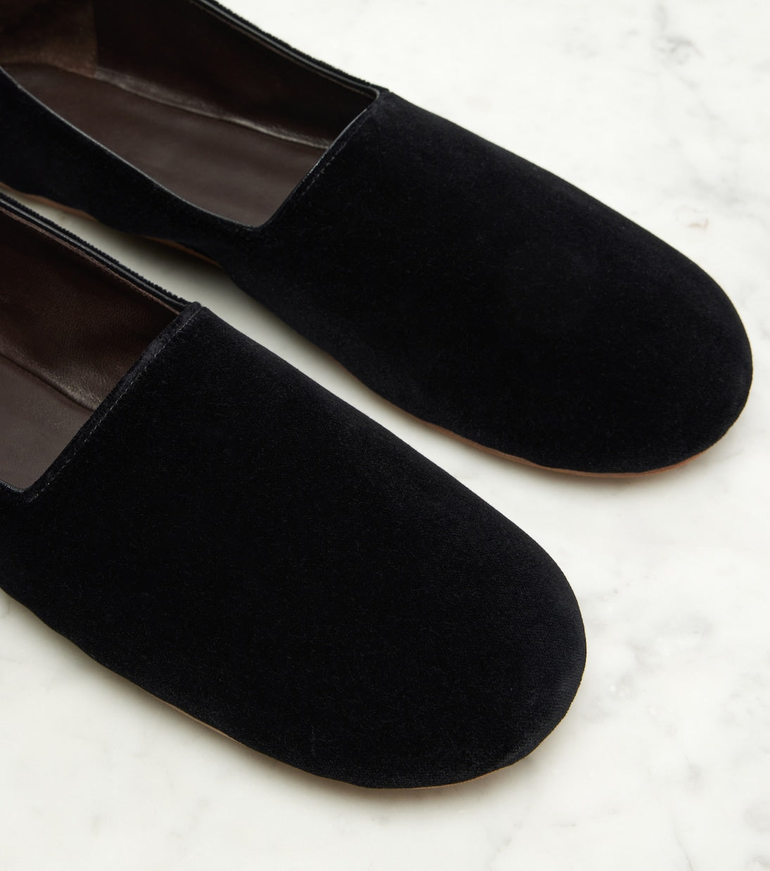 The Row - Ponti velvet slip-on shoes