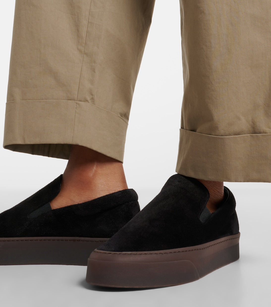 The Row - MH suede slip-on shoes