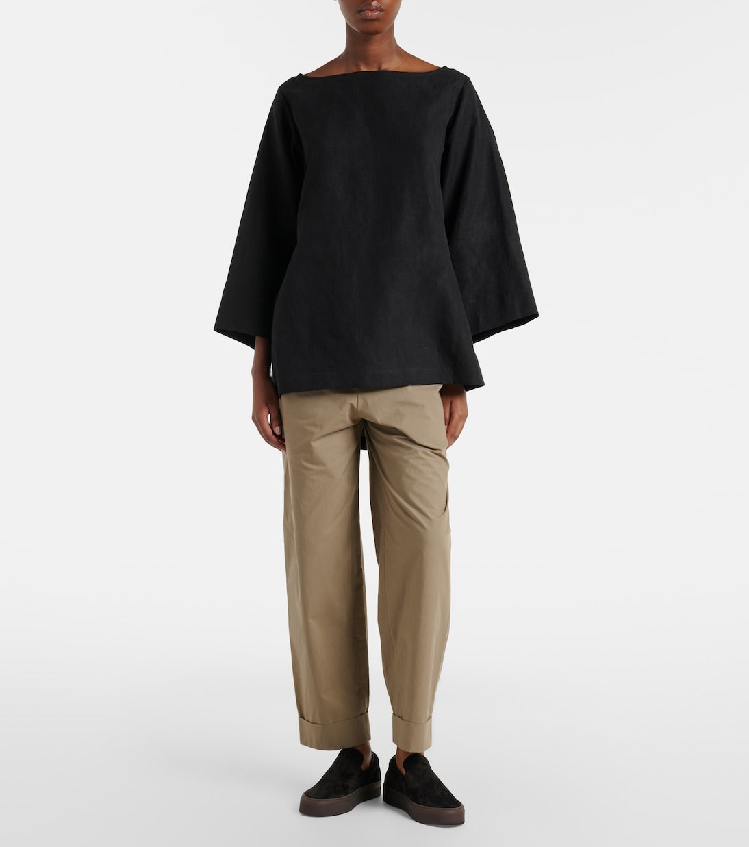 The Row - MH suede slip-on shoes