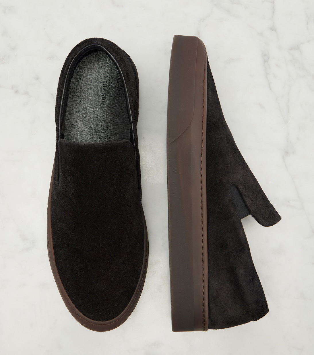 The Row - MH suede slip-on shoes